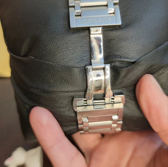 Versace Medusa Watch Chronograph Quartz Silver Sapphire Crystal Men's - Picture 3 of 10